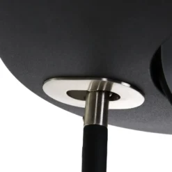 Lámpara de pie LED Zenith, lámpara de lectura LED, CCT, metal, negro