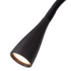 Lámpara de pie LED Zozy, negra, 3-StepDim, altura 145 cm, brazo flexible