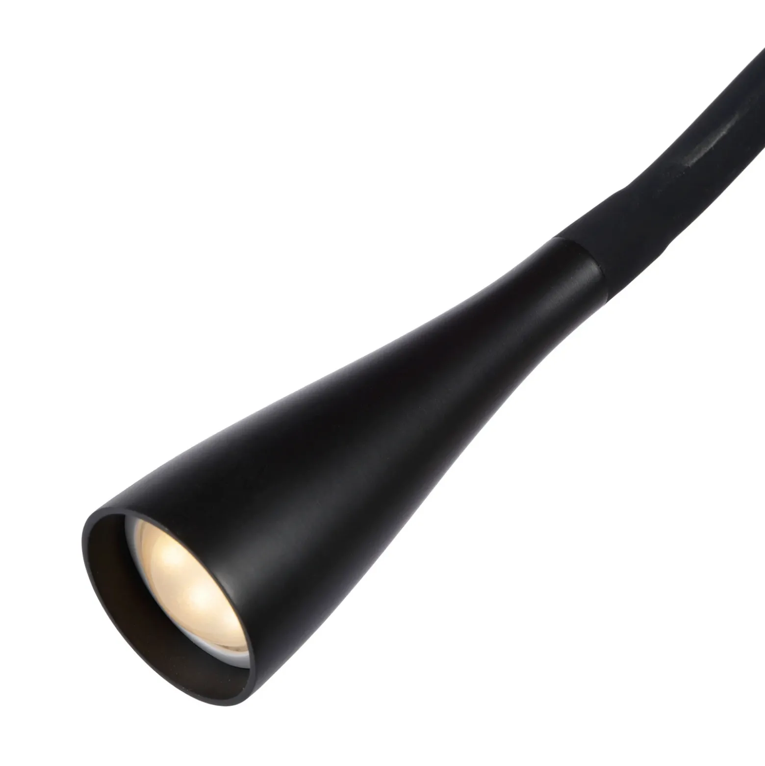 Lámpara de pie LED Zozy, negra, 3-StepDim, altura 145 cm, brazo flexible