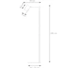 Lámpara de pie Lesley, negra, altura 130 cm, metal