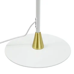 Lámpara de pie Lilje de Dyberg Larsen, blanca, altura 135 cm, 2 luces.