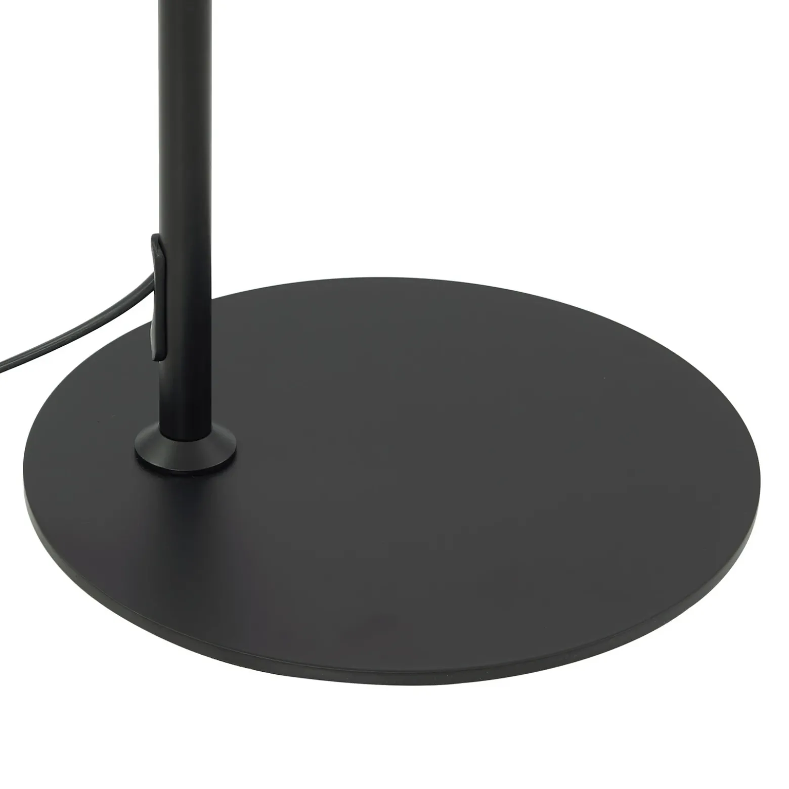 Lámpara de pie Lindby Adrik, negra, metal
