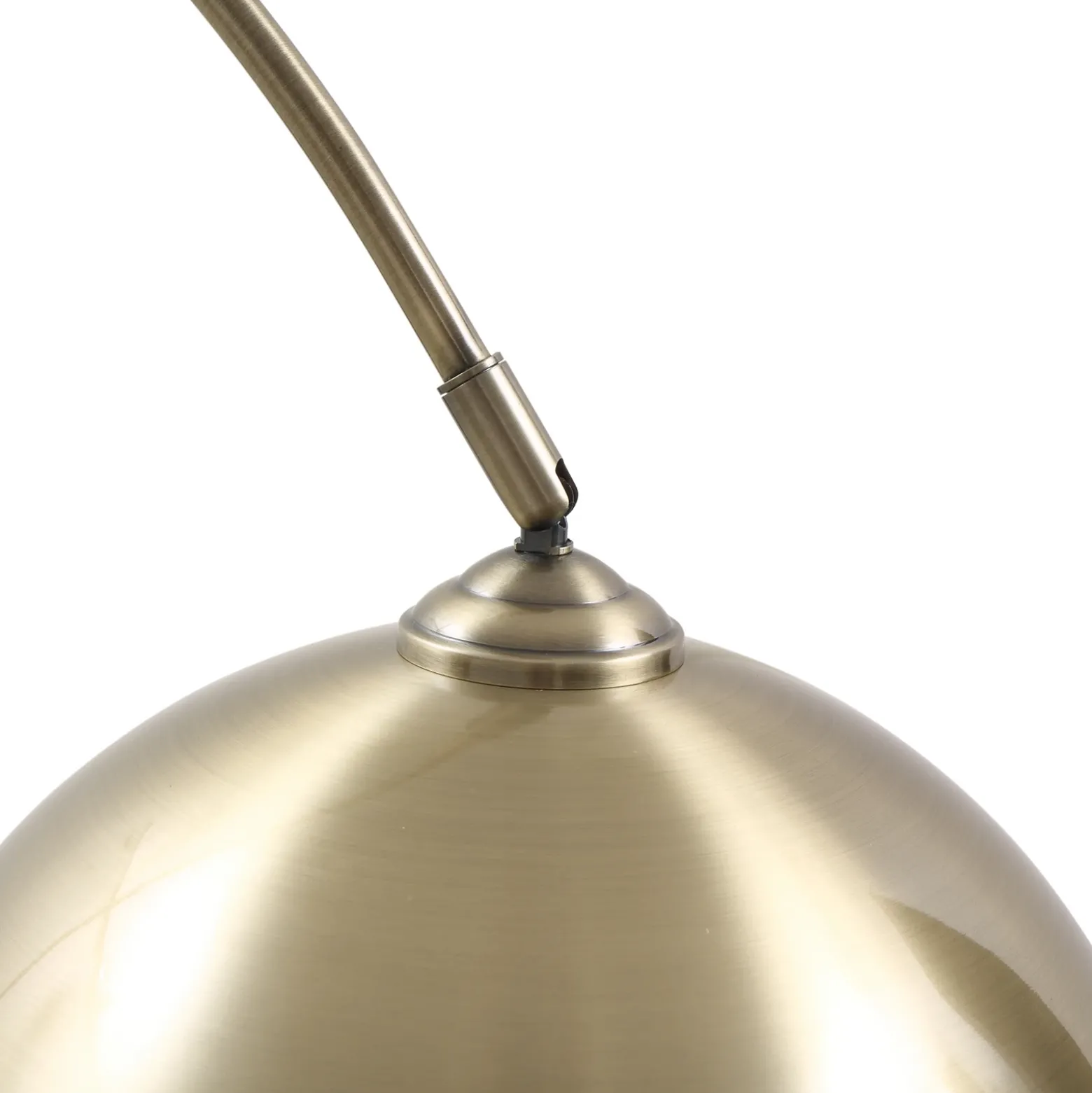 Lámpara de pie Lindby Bogen Lennart, latón antiguo, metal, 183 cm