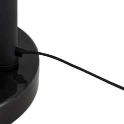 Lámpara de pie Lindby Braccio, gris/negro, cristal, 5 luces, 204,5 cm