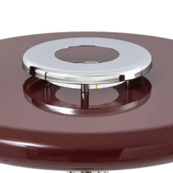 Lámpara de pie Lindby Branford, estilo retro, color burdeos, metal/mármol