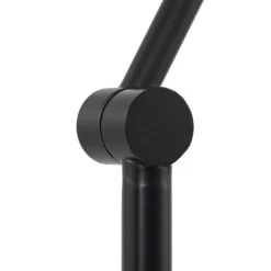 Lámpara de pie Lindby Corali, negra, metal, altura 176,5cm