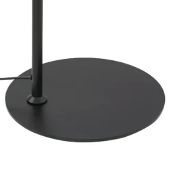 Lámpara de pie Lindby Corali, negra, metal, altura 176,5cm