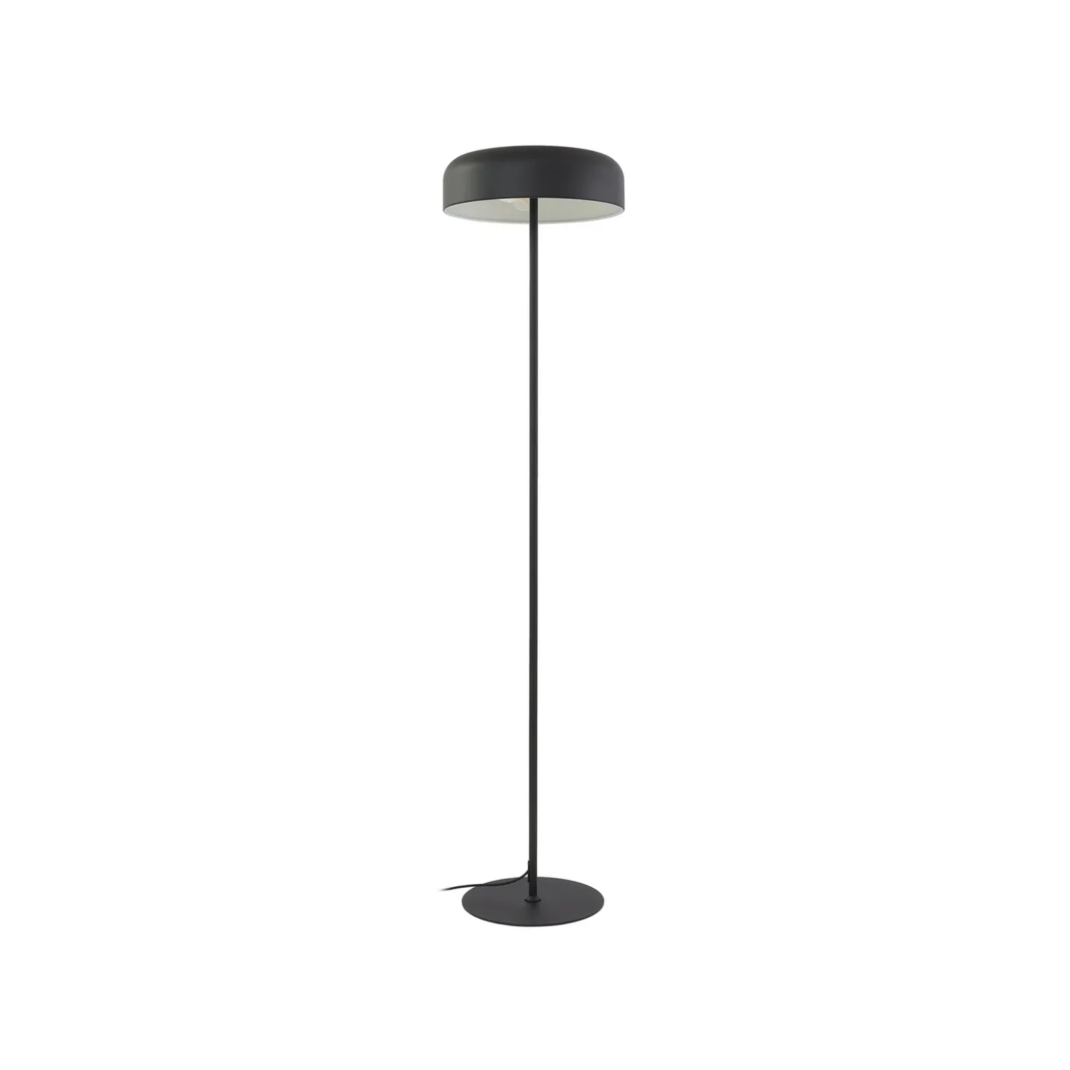 Lámpara de pie Lindby Edion, negra, metal