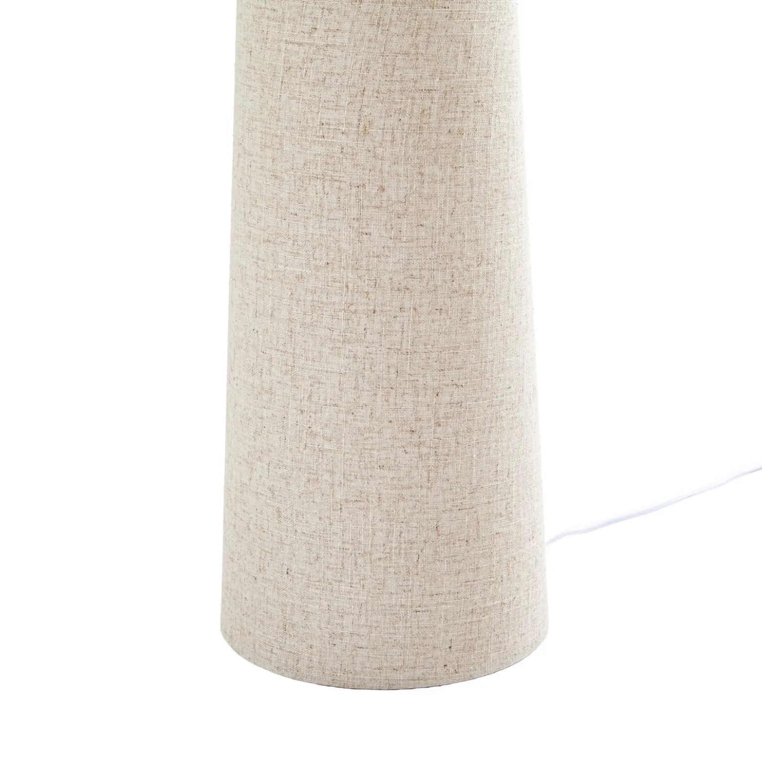 Lámpara de pie Lindby Elfie, altura 124 cm, beige, lino, 2x E27