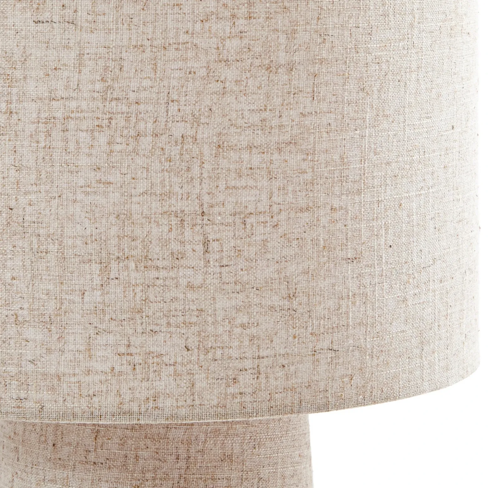 Lámpara de pie Lindby Elfie, altura 124 cm, beige, lino, 2x E27
