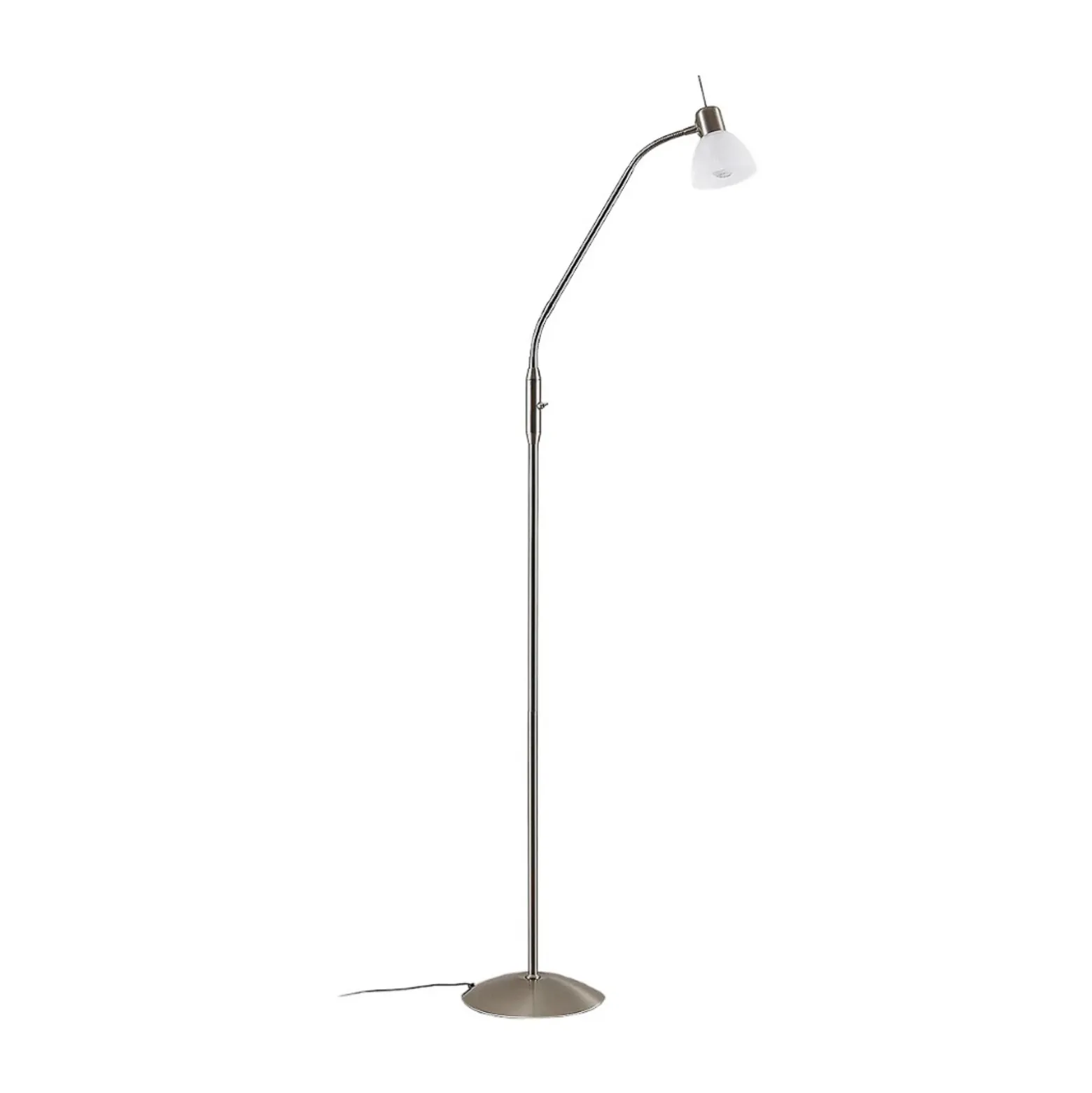 Lámpara de pie Lindby Gwendolin, 160 cm, cristal, E14, regulable