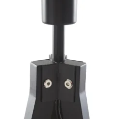 Lámpara de pie Lindby Herry, negra, madera, trípode, 153 cm