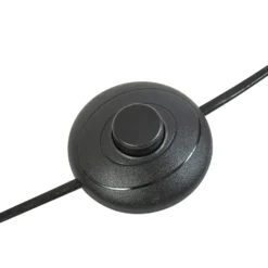 Lámpara de pie Lindby Hillary, negro/oro, mármol, 153cm