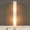 Lámpara de pie Lindby Janno, blanca, textil, metal, 120cm, E27