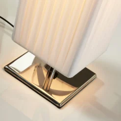 Lámpara de pie Lindby Janno, blanca, textil, metal, 120cm, E27