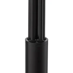 Lámpara de pie Lindby Jewa, negra, metal, 5 luces, E14