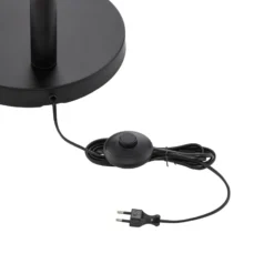 Lámpara de pie Lindby Jewa, negra, metal, 5 luces, E14