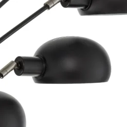 Lámpara de pie Lindby Jewa, negra, metal, 5 luces, E14
