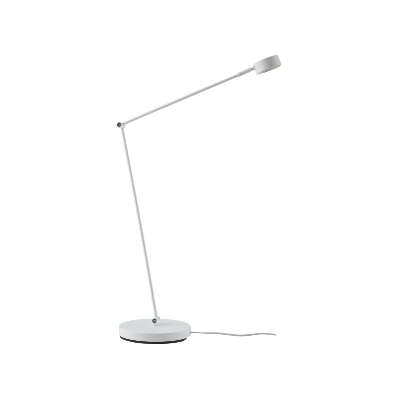 Lámpara de pie Lindby Jyla, 88 cm, blanco mate, GX53, flexible