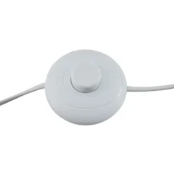 Lámpara de pie Lindby Jyla, 88 cm, blanco mate, GX53, flexible