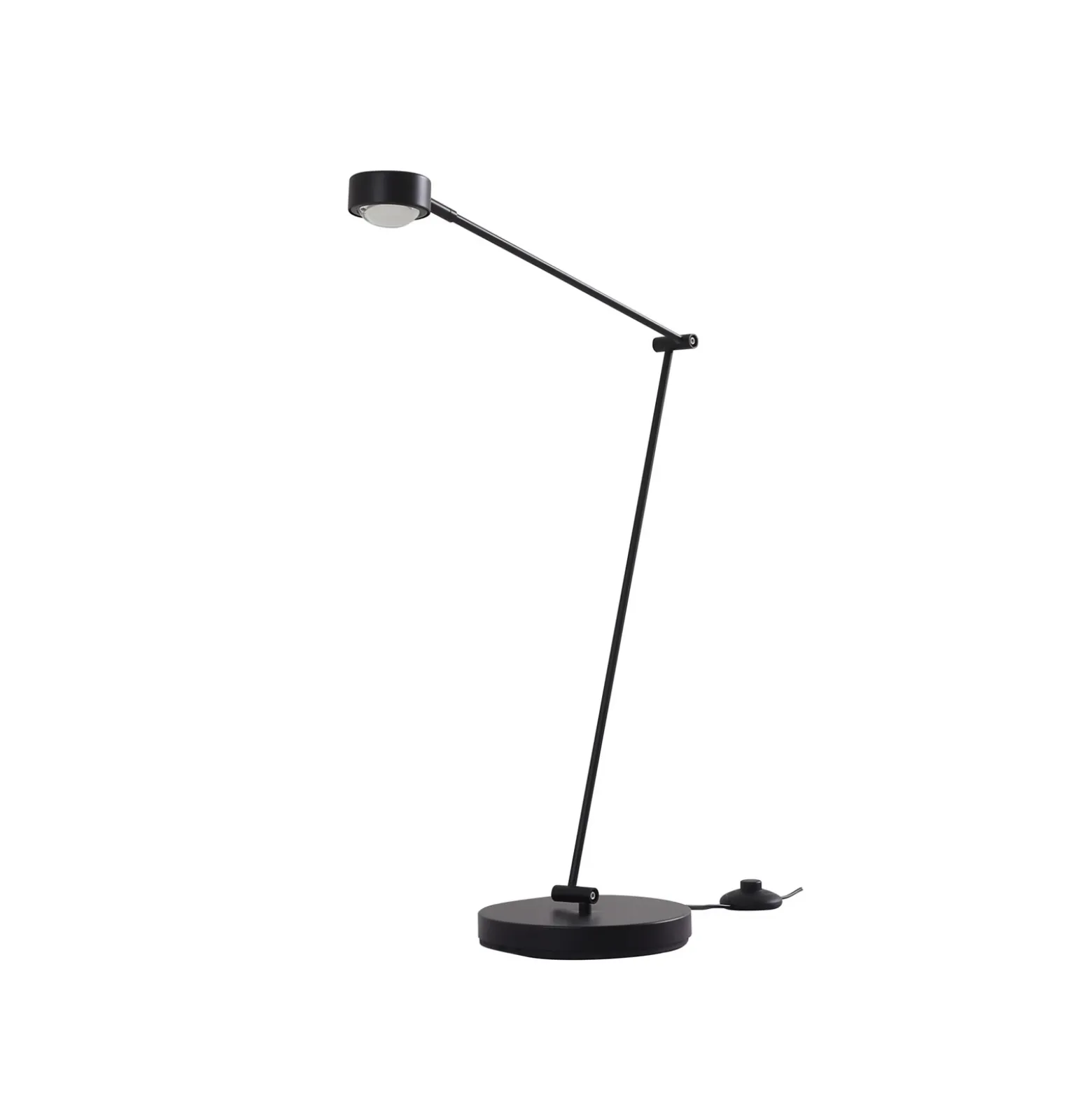 Lámpara de pie Lindby Jyla, 88 cm, negro mate, GX53, flexible