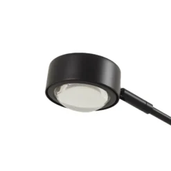 Lámpara de pie Lindby Jyla, 88 cm, negro mate, GX53, flexible