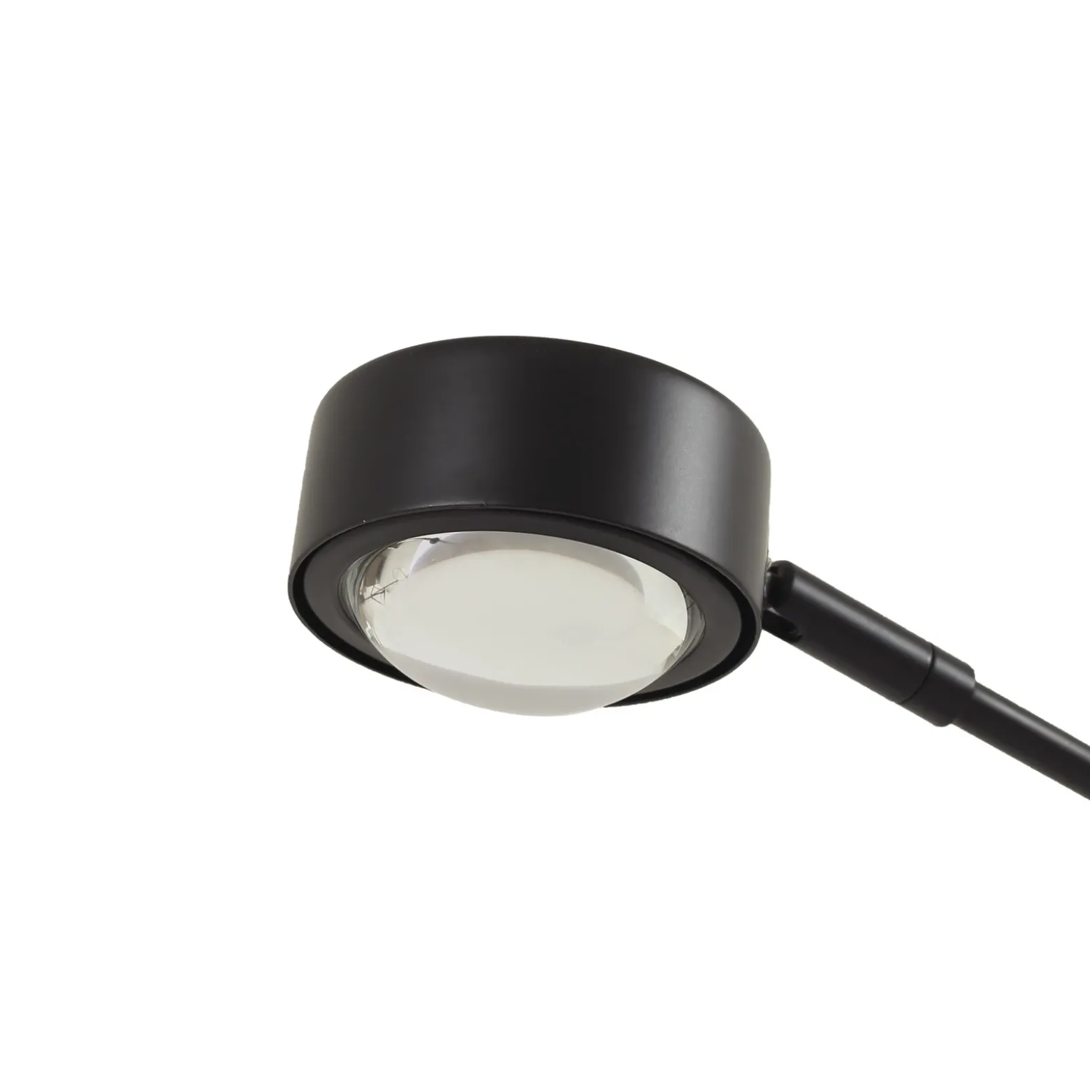 Lámpara de pie Lindby Jyla, 88 cm, negro mate, GX53, flexible