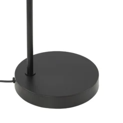 Lámpara de pie Lindby Kaida, negra, metal