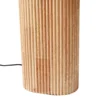 Lámpara de pie Lindby Kimiko, altura 100 cm, madera, textil, E27