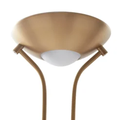 Lámpara de pie Lindby LED Josefin, bronce, brazo de lectura LED, atenuable