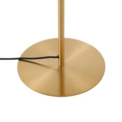 Lámpara de pie Lindby Lelia, ámbar, cristal, metal, 150 cm