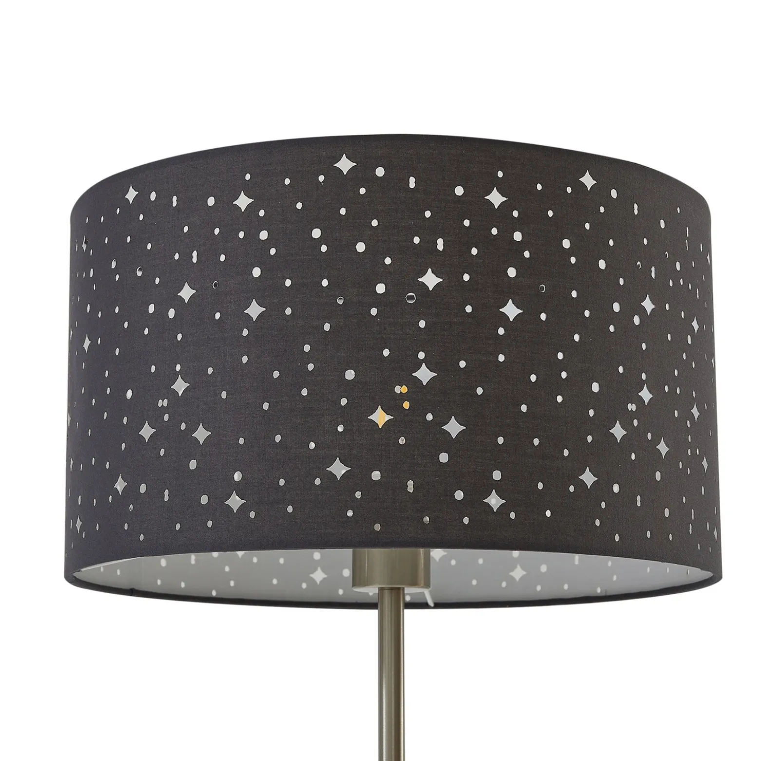 Lámpara de pie Lindby Melanie, gris, tela, Ø 36 cm, 2 luces.