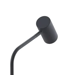 Lámpara de pie Lindby Sanad, altura 140 cm, negro, metal, GU10