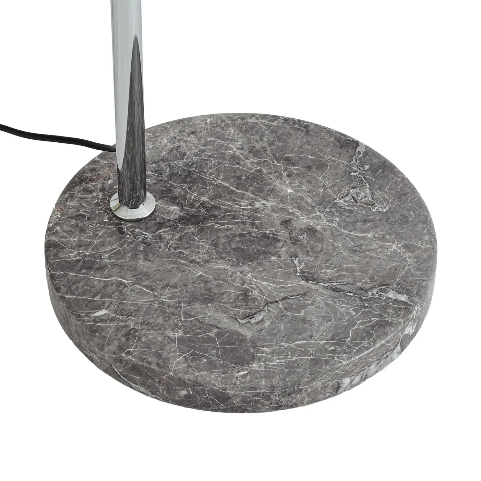 Lámpara de pie Lindby Tonka, cromada, metal/mármol, 185 cm, E27
