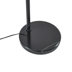 Lámpara de pie Lindby Tonka, negra, metal, 185 cm, E27