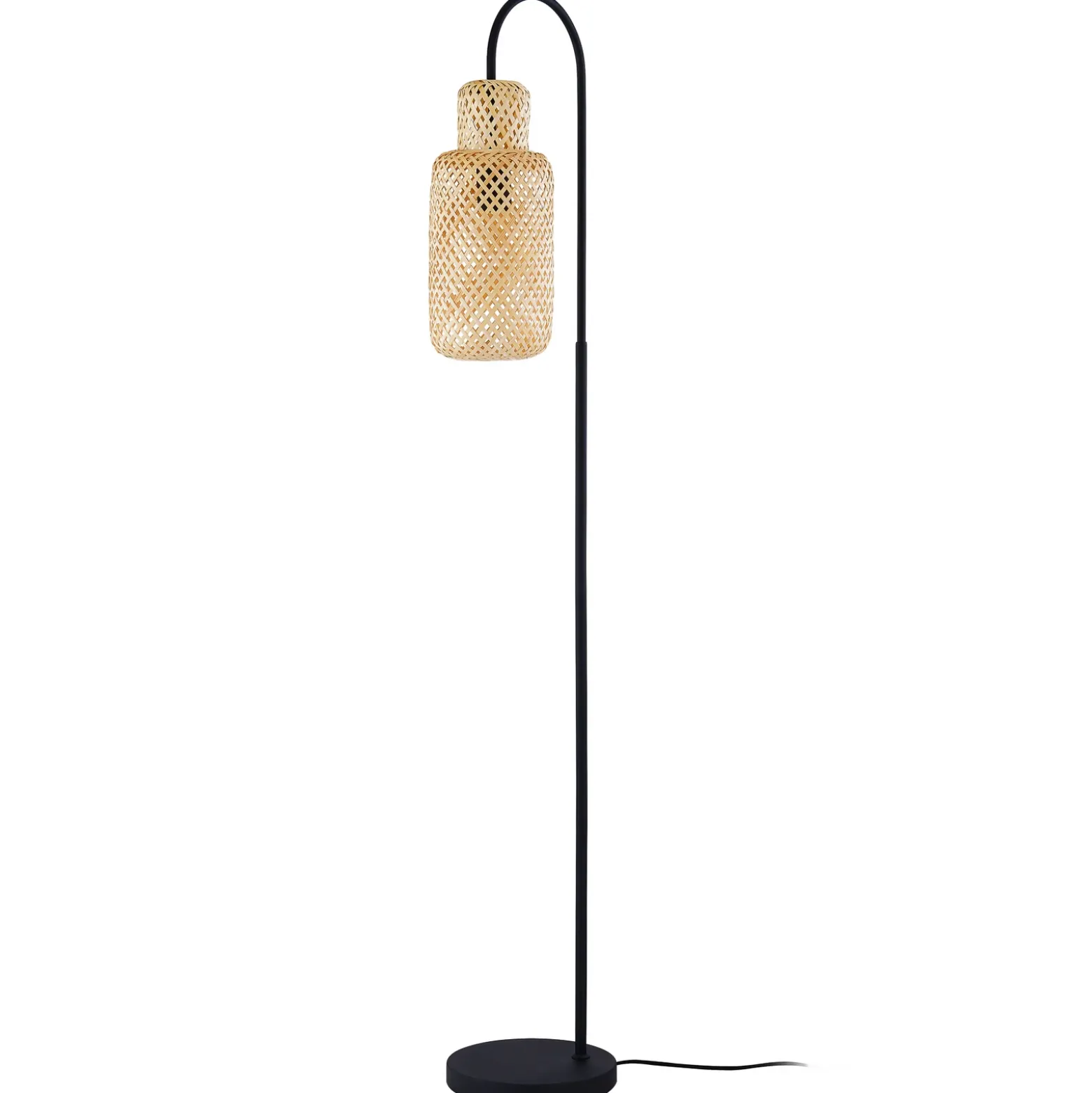 Lámpara de pie Lindby Venora, 145 cm de altura, bambú, E27