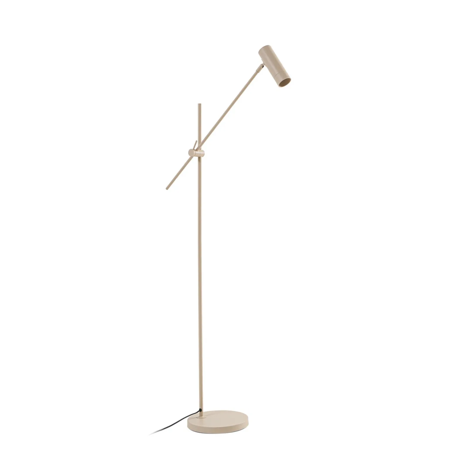 Lámpara de pie Lindby Vilo, beige, 153 cm, GU10, orientable