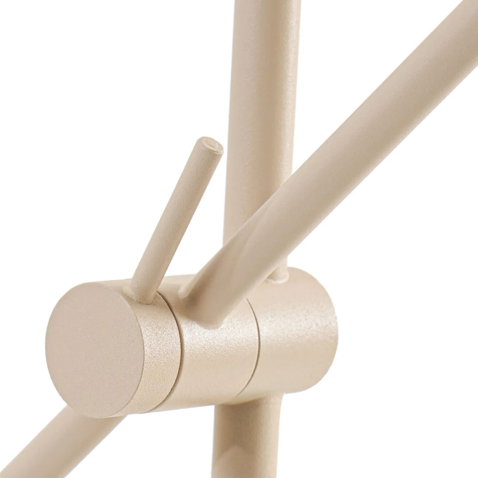 Lámpara de pie Lindby Vilo, beige, 153 cm, GU10, orientable
