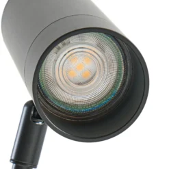 Lámpara de pie Lindby Vilo, negra, 153 cm, GU10, orientable