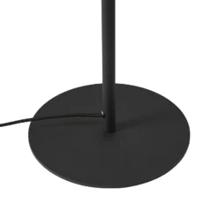 Lámpara de pie Lindby Virelle, negro/blanco, textil, altura 170 cm