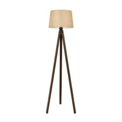 Lámpara de pie LM-65214-1E con trípode de madera