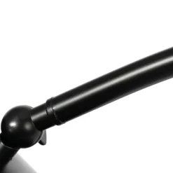 Lámpara de pie Lucande Alviero, 157 cm, negro, metal, mármol