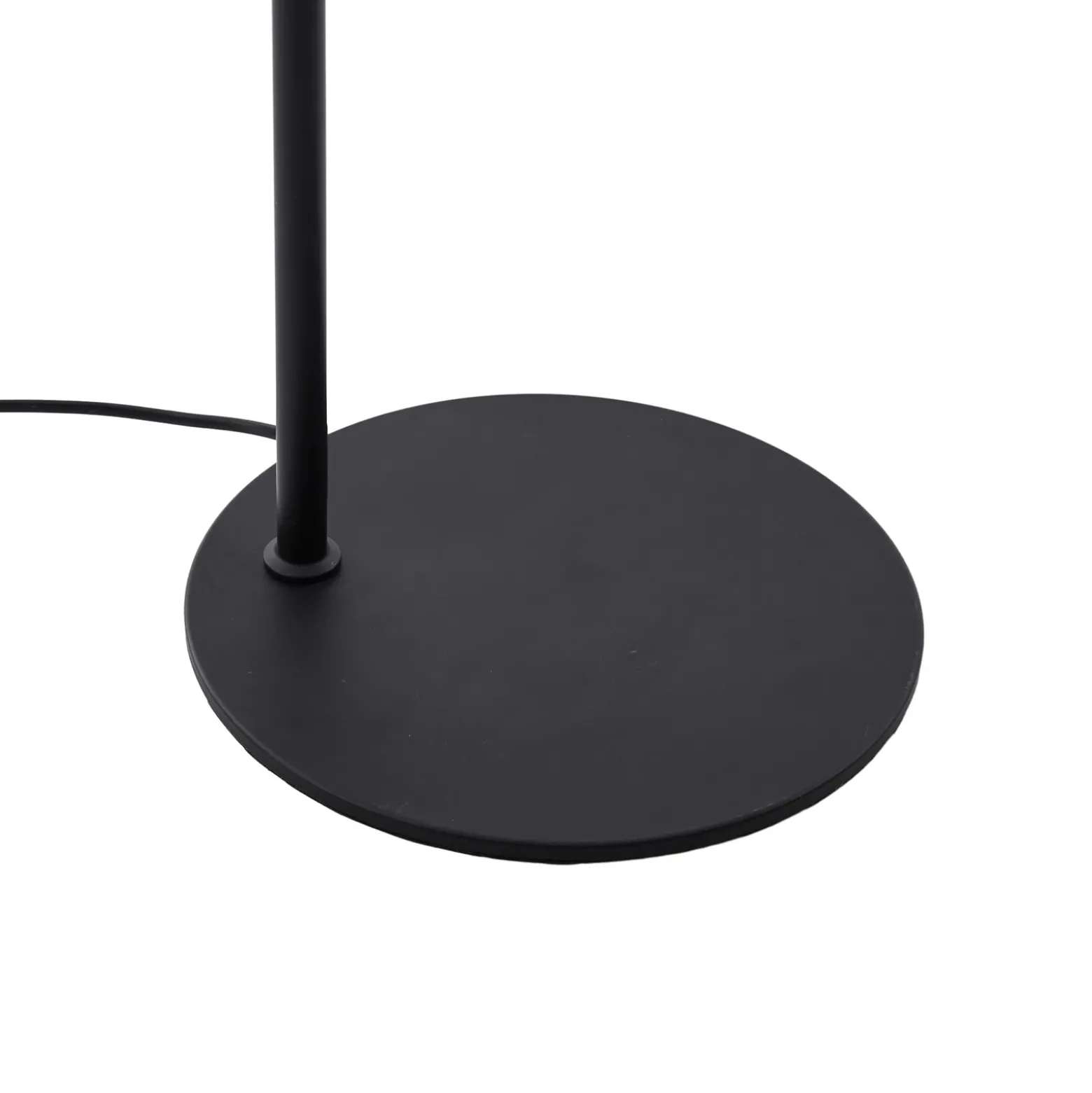 Lámpara de pie Lucande Eirian, negra, cristal, 150 cm de altura, E27