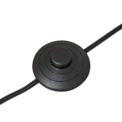Lámpara de pie Lucande Jorvan, crema, eucalipto, lino