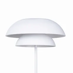 Lámpara de pie Lucande Kellina, 151 cm, blanca, metal, E27