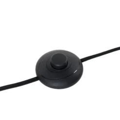 Lámpara de pie Lucande Kellina, 151 cm, negra, metal, E27