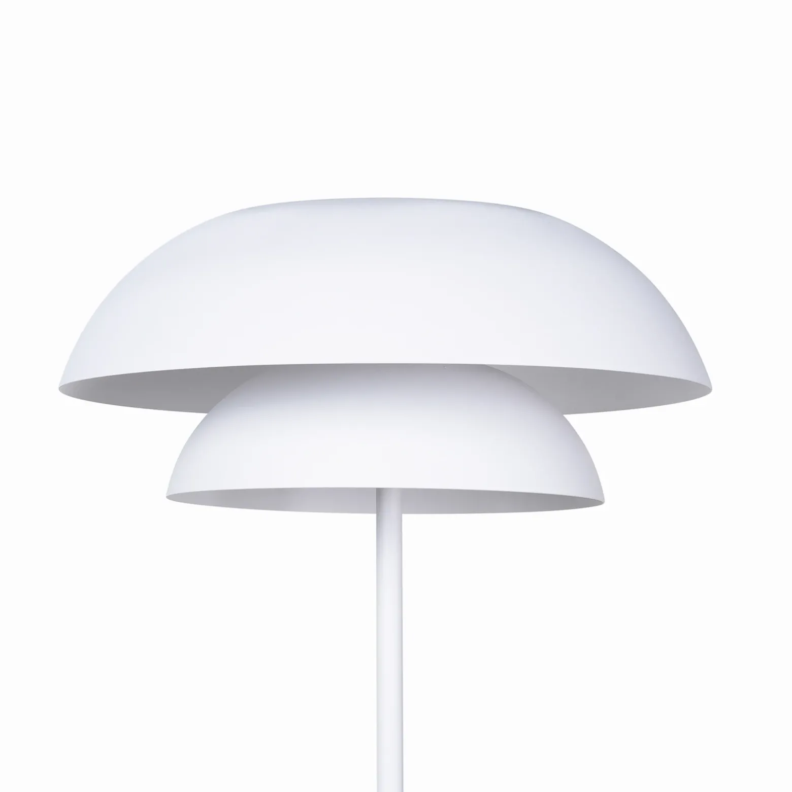 Lámpara de pie Lucande Kellina, 151 cm, blanca, metal, E27
