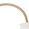 Lámpara de pie Lucande «Lisbeth», altura 162 cm, blanco/latón, E27