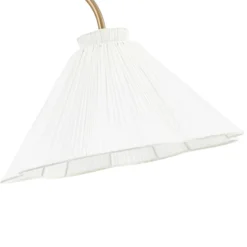 Lámpara de pie Lucande «Lisbeth», altura 162 cm, blanco/latón, E27