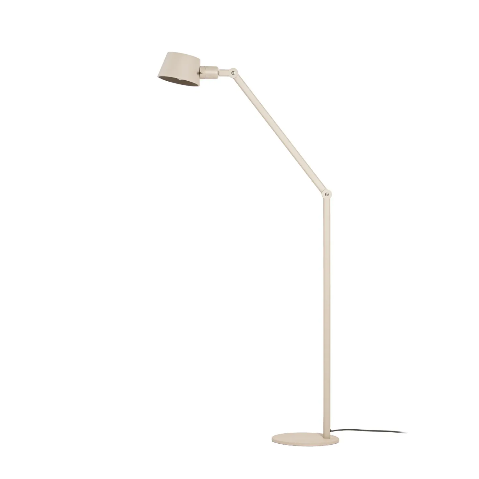 Lámpara de pie Lucande Silka, 173 cm, beige, regulable, E27